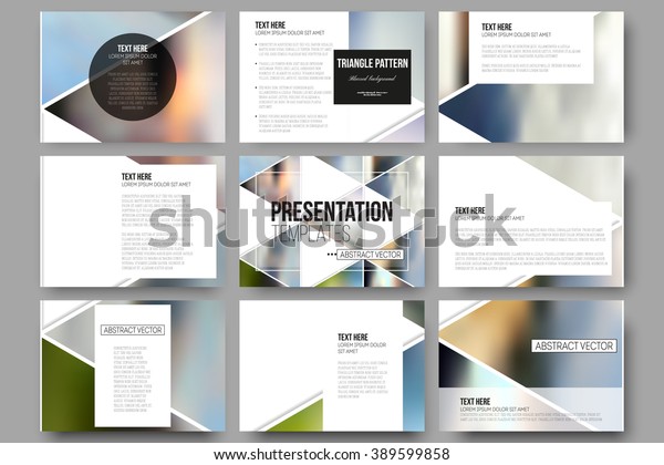 Set 9 Vector Templates Presentation Slides Stock Vector (Royalty Free ...