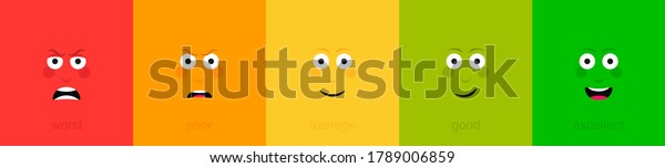 14 Very Bad Neutral Good Very Good Emoji Images, Stock Photos, 3D ...