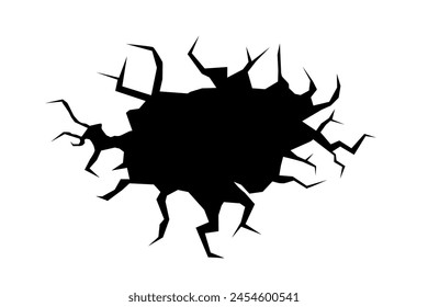 Simple Broken Vector Crack Vector On Stock Vector (Royalty Free ...