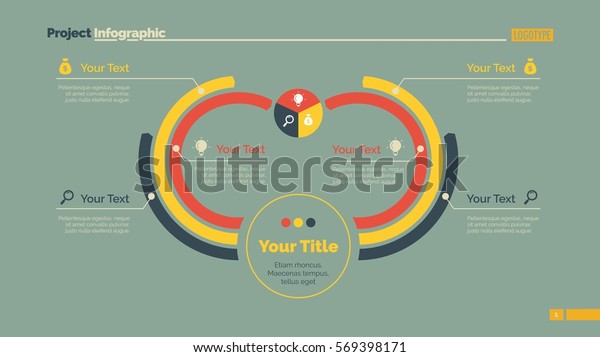 Six Arc Process Chart Slide Template Stock Vector (Royalty Free ...