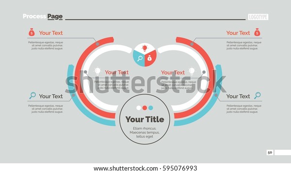 Six Arc Process Chart Slide Template Stock Vector (Royalty Free ...