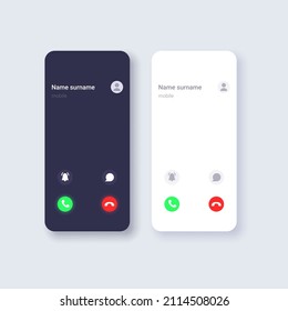 Call Screen Layout Abstract Incoming Call Stock Vector (Royalty Free ...