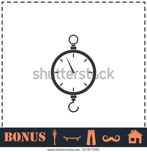 Spring Scale Icon Flat Simple Vector Stock Vector (Royalty Free ...