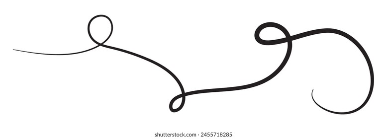 Heart Single Line Loop Banner Decorative Stock Vector (Royalty Free ...