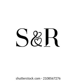 Sr Monogram Initial Letters Logo Design Stock Vector (Royalty Free ...