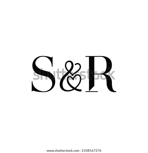 Sr Monogram Initial Letters Logo Design Stock Vector (Royalty Free ...
