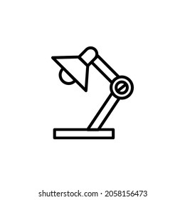 Study Lamp With Outline Icon Vector