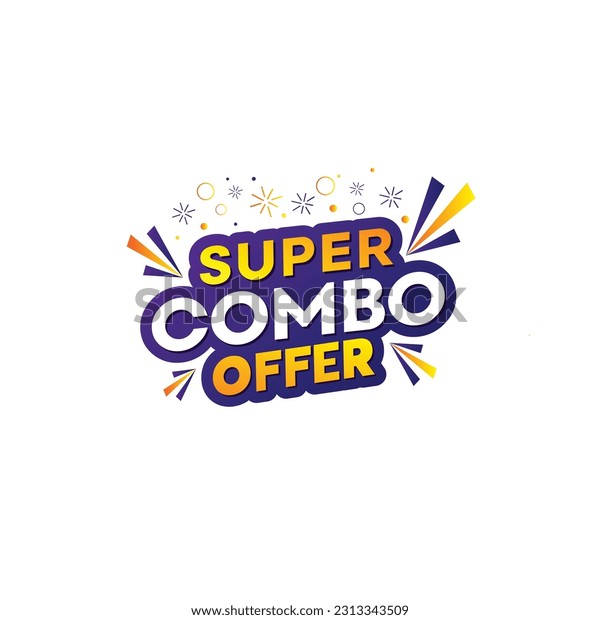 Super Combo Offer Typography Logo Unit Stock Vector (Royalty Free