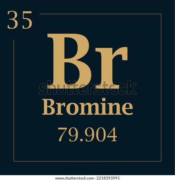 Symbol Element Bromine Atomic Mass Number Stock Vector (Royalty Free