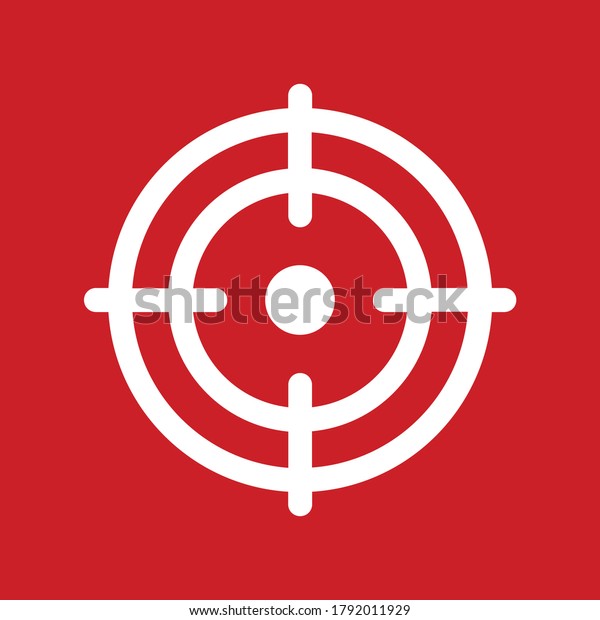 Target App Icon Button Stock Vector (Royalty Free) 1792011929