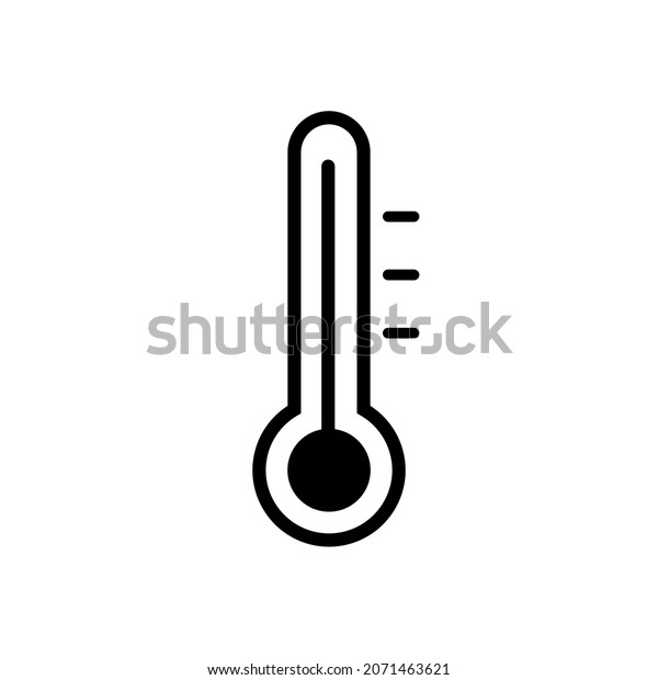 Thermometer Linear Icon Temperature Degrees Symbol Stock Vector