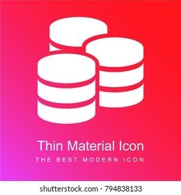Three Databases Symbol Red Pink Gradient Stock Vector (Royalty Free ...