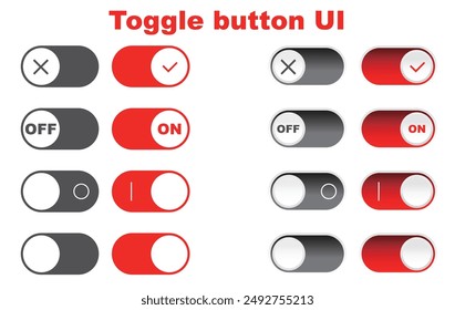 Toggle Switch Button Ui Material Stock Vector (Royalty Free) 2492755213 ...