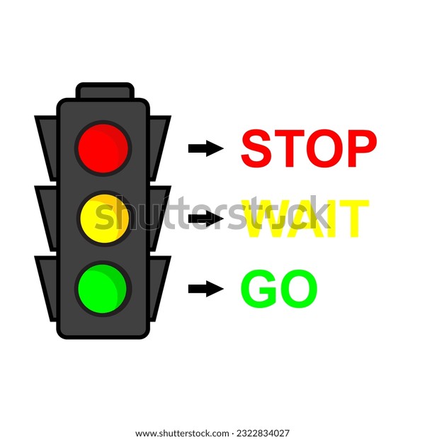 Traffic Light Explanation Colour Vector Stock Vector (Royalty Free