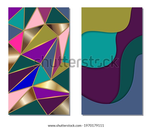 Two Vector Illustrations Backgrounds Web Social Stock Vector (Royalty ...