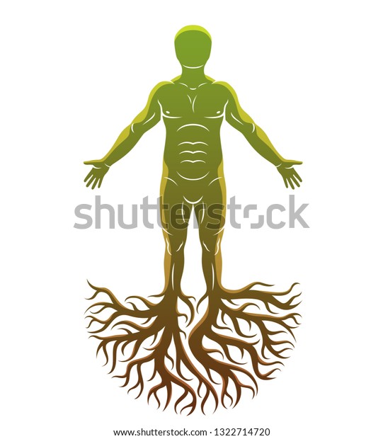 Vector Athletic Man Made Tree Roots Stock Vector (Royalty Free ...