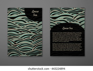 Vector Cards Pattern Abstract Waves Texture Stock Vector (Royalty Free ...