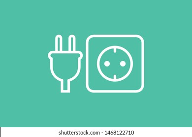 Vector Electrical Wall Socket Icon Design Stock Vector (Royalty Free