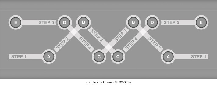 Vector Flow Chart Template Copy Paste Stock Vector (Royalty Free ...