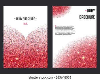 Vector Illustration Ruby Brochure Design Website Stock Vector (Royalty ...