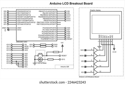 Vector Schematic Diagram Electronic Device On Stock Vector (Royalty ...