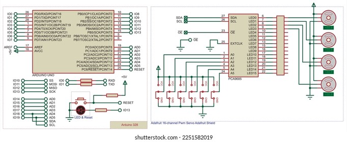 Vector Schematic Diagram Electronic Device On Stock Vector (Royalty ...
