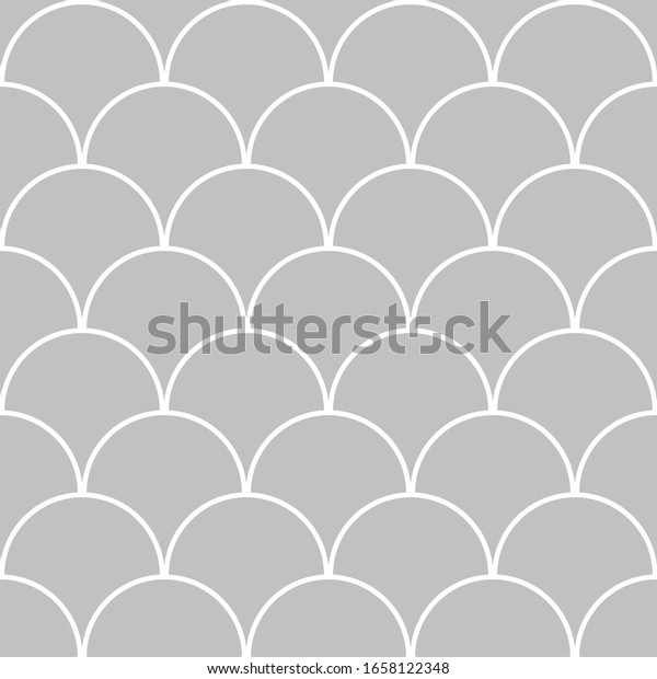 Vector Seamless Fish Scales Pattern Beautiful Stock Vector (Royalty