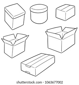 Vector Set Boxes Stock Vector (Royalty Free) 1243240195 | Shutterstock