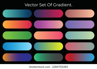 Vector Set Gradient Gradient Color Plate Stock Vector (Royalty Free ...