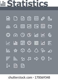 Vector statistic elements icon set Stock Vector