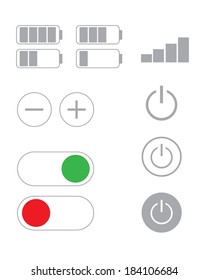 Set On Off Button Control Switch Stock Vector (Royalty Free) 1438663712 ...