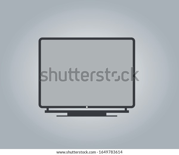 Vectorial Computer Screen Black White Stock Vector (Royalty Free) 1649783614 Shutterstock