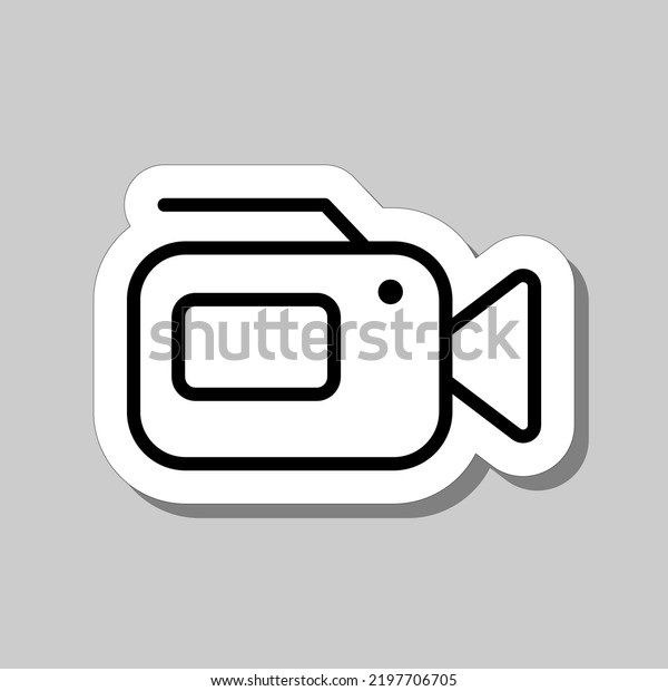 Video Camera Simple Icon Vector Flat Stock Vector (Royalty Free