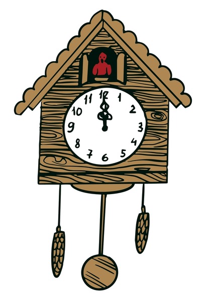 Antiguo Reloj Reloj Cuco Blanco Reloj Cuco Tradicional Con Pájaro
