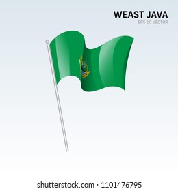 Waving Flag West Java Provinces Indonesia Stock Vector (Royalty Free ...