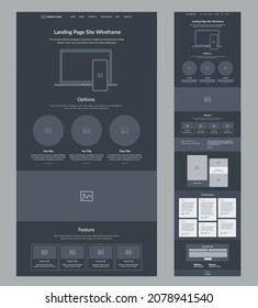 Website Design Template Modern Responsive Layout Stock Vector (Royalty ...