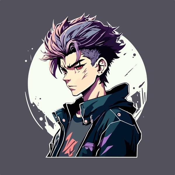 Premium Vector  Young man anime style character vector