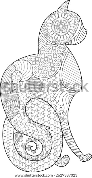 Zentangle cats」の5903点のロイヤリティフリー画像、写真素材