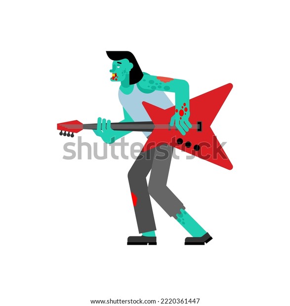 Zombie Electric Guitar Zombi Musician Guitar Stock Vector (Royalty Free ...
