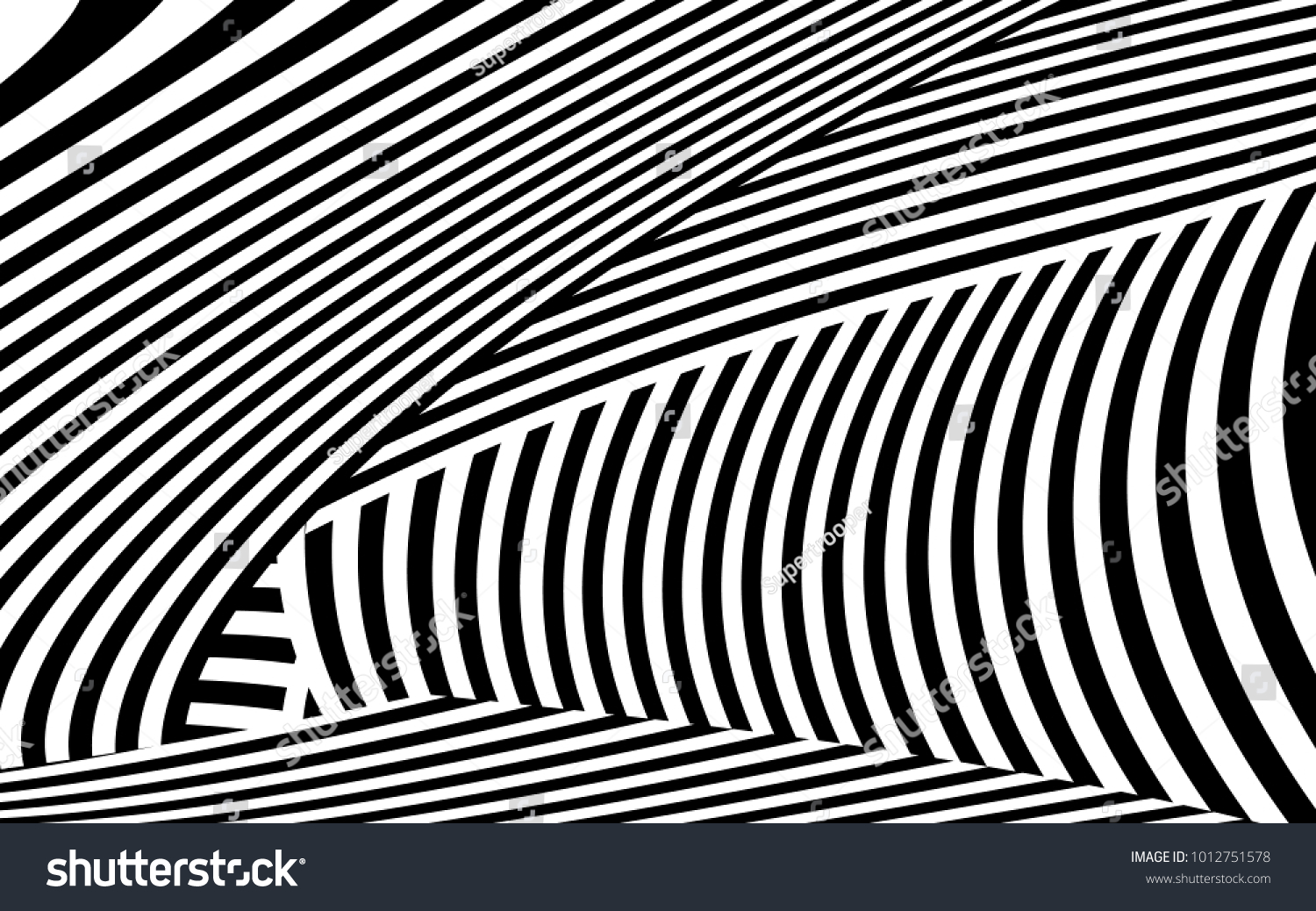 Zebra Lines Design Black White Stripes Stock Vector (Royalty Free