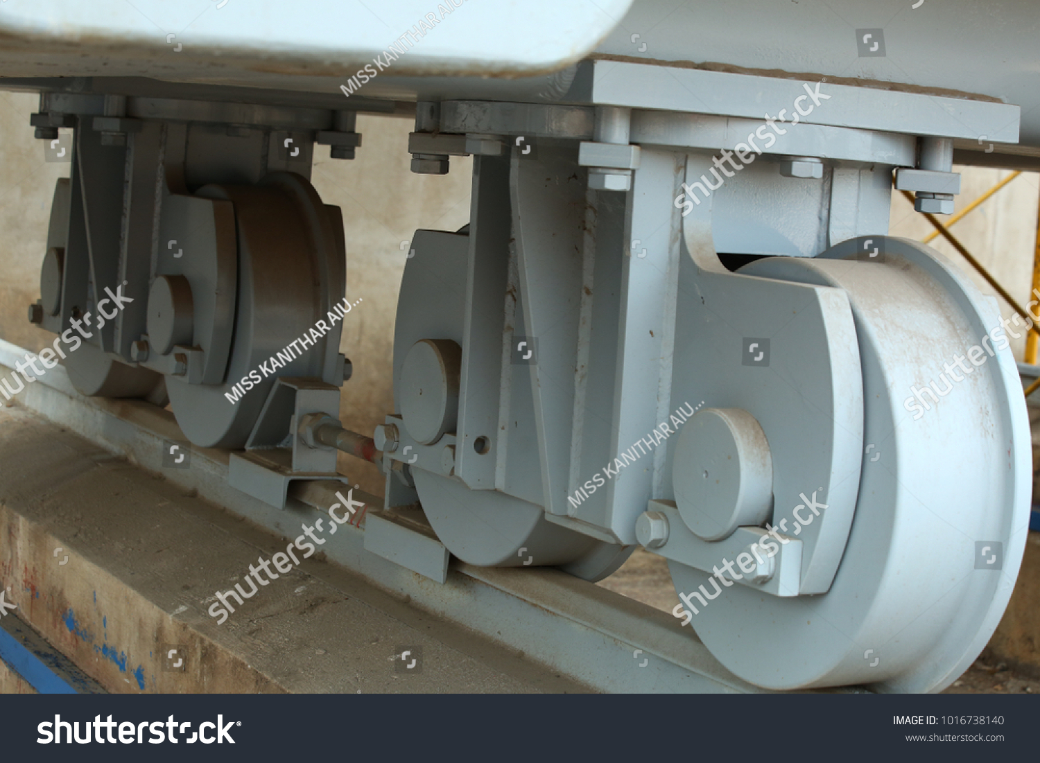 Steel Wheel Components Large Electrial Transformer Stock Photo ...