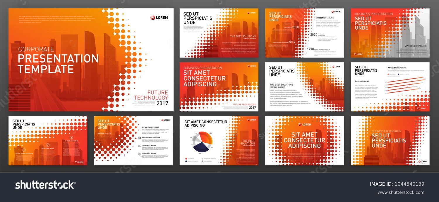 Business powerpoint presentation templates set. Use for keynote presentation background, brochure design, website slider, landing page template, annual report. Business powerpoint presentation templates set. Use for keynote presentation background, brochure design, website slider, landing page template, annual report. Stock Vector