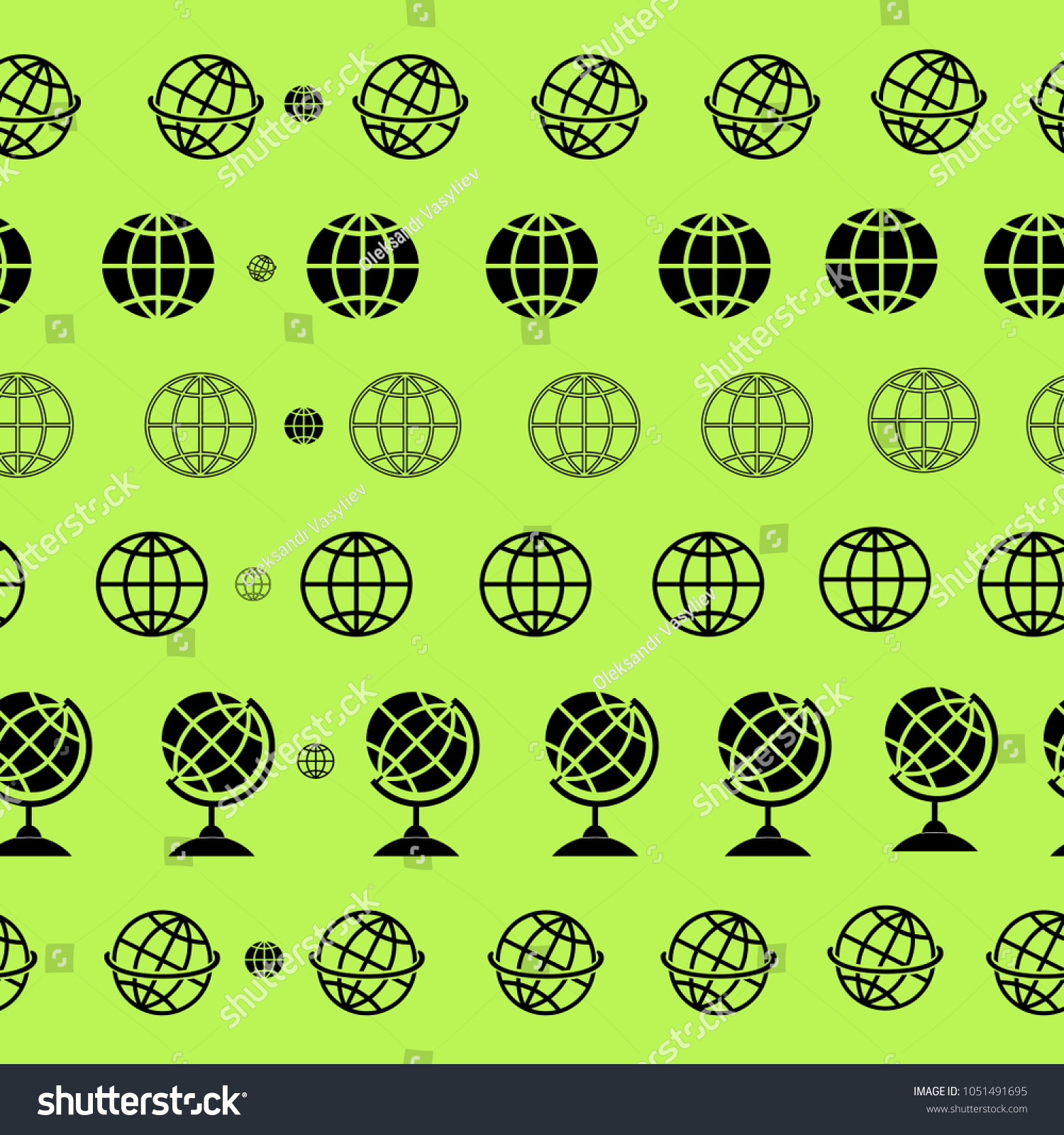 Print Globe Background On Fabric Paper Stock Vector (Royalty Free