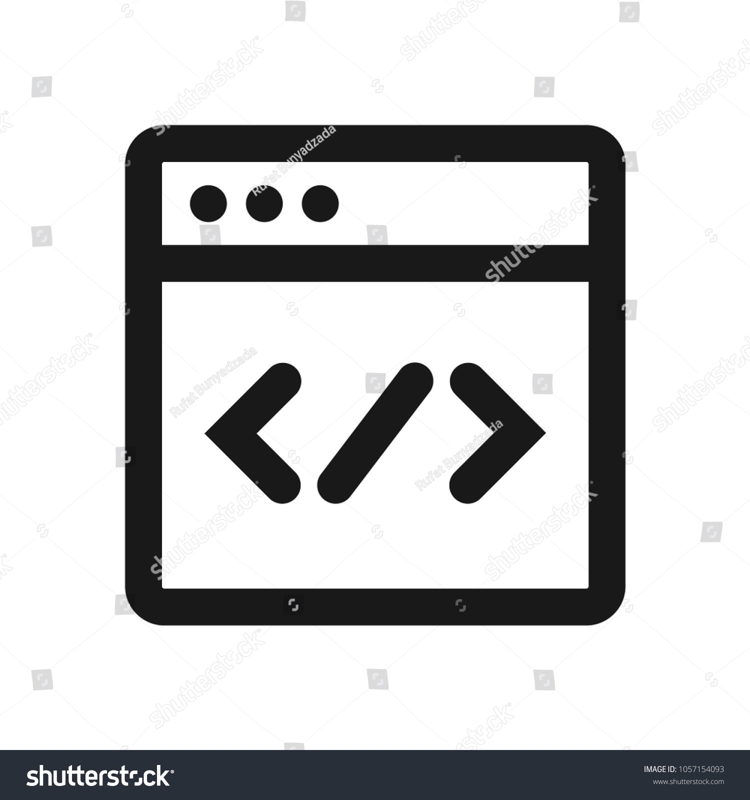 Task Window Programming Icon Stock Vector (Royalty Free) 1057154093 ...