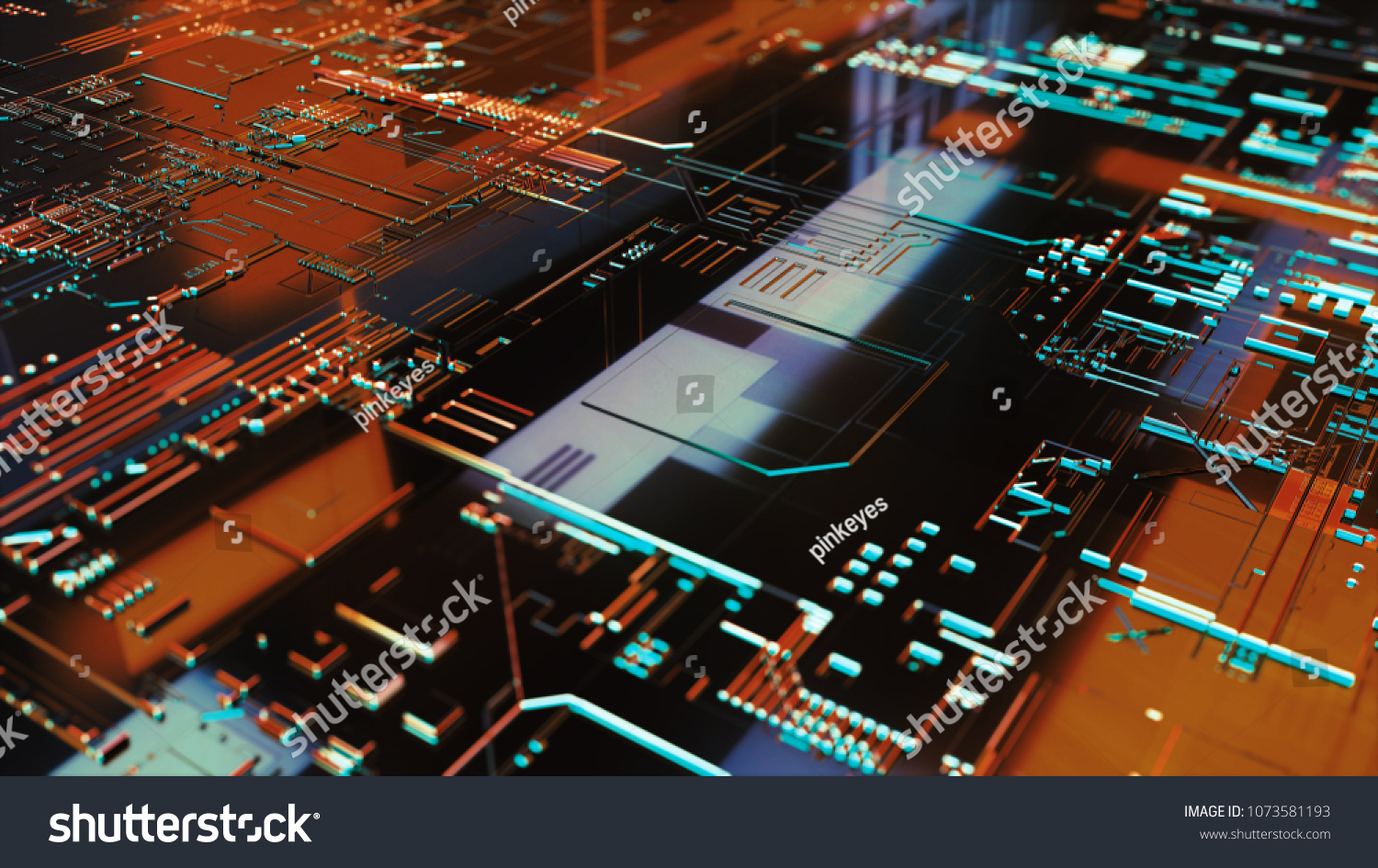 3d Rendering Digital Binary Data Electronic Stock Illustration ...