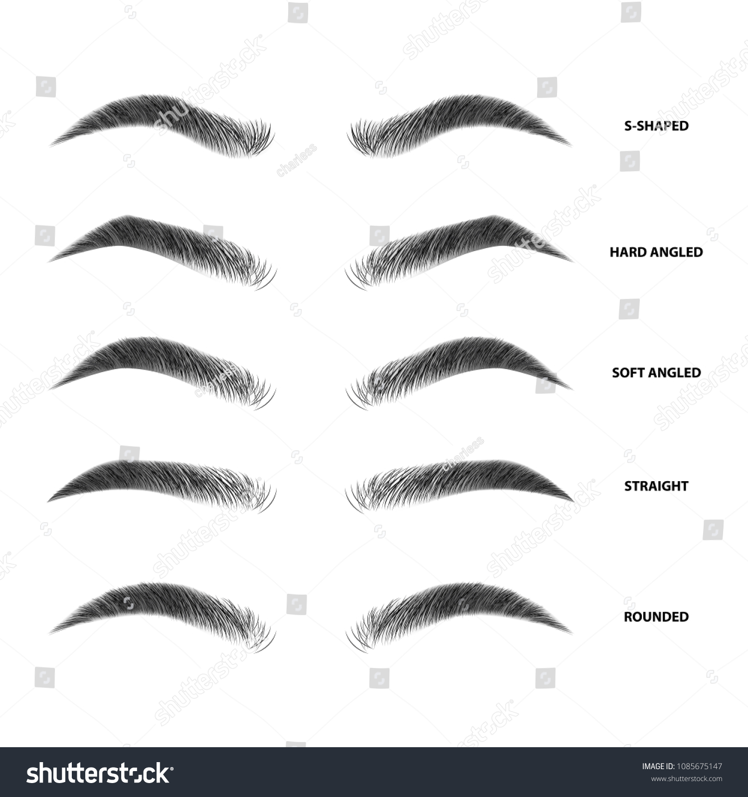 Different Types Of Eyebrows Shapes