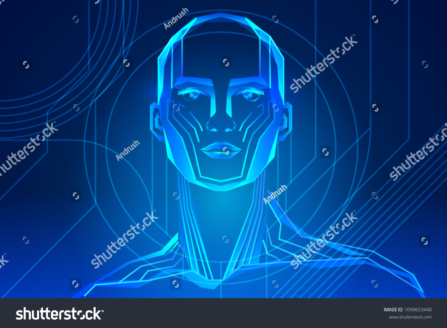 Ai facial. распознавание лиц. рамка на тему технологии распознавания лиц. дипфейк. компьютерное лицо.