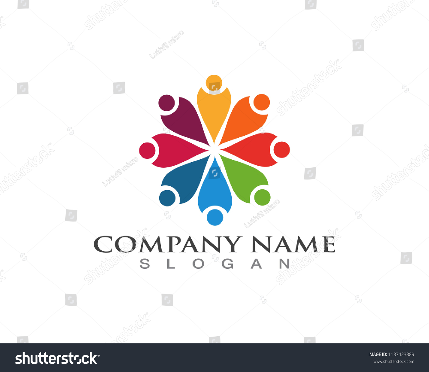 Group People Logos Symbols Template Stock Vector (Royalty Free ...
