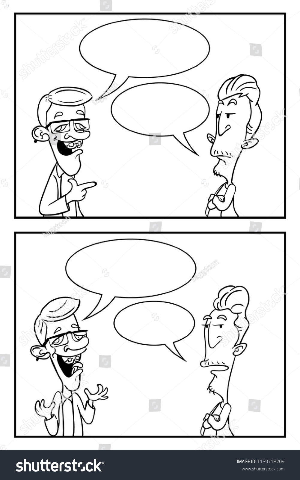 Create Your Own Comic Conversation Between Stock Vector (Royalty Free ...