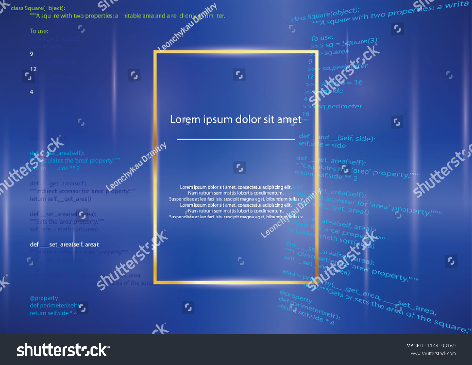 Programming Application Development Code Background Design Stock Vector ...